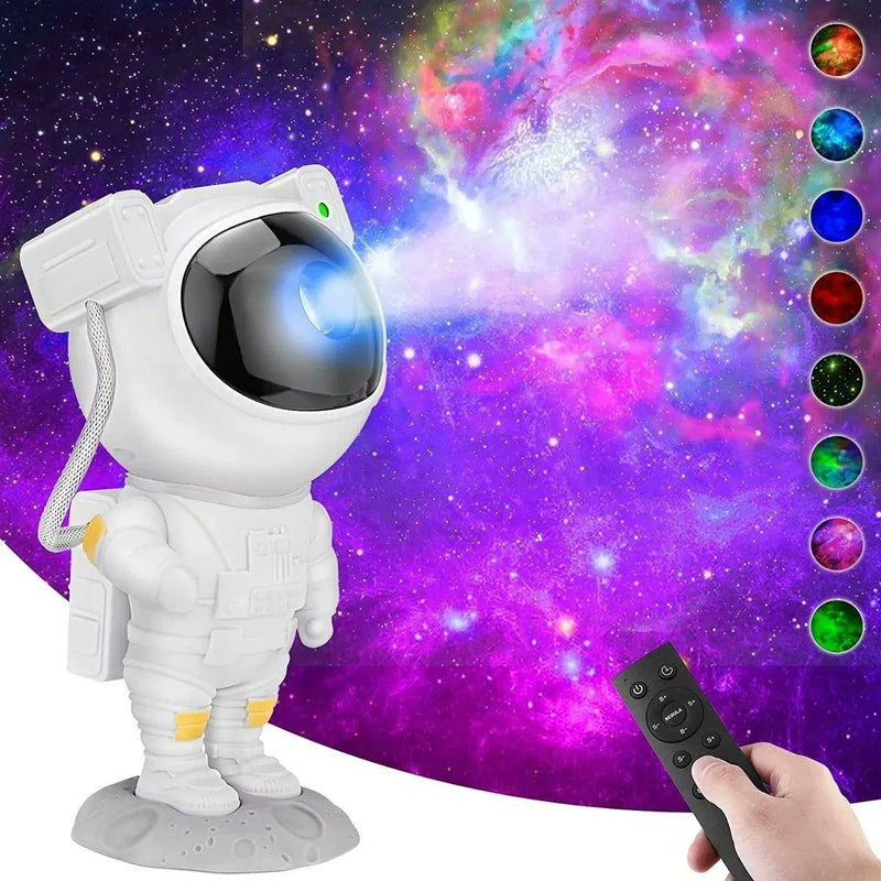 Projetor Astronauta Lua Galaxia Infantil Abajur LED