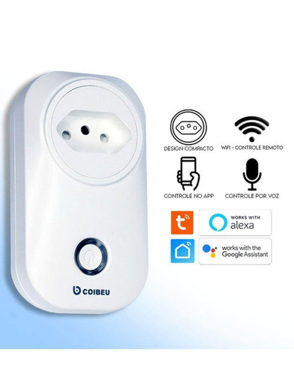 Tomada Inteligente Wifi Smart Home Coibeu Cor Branco